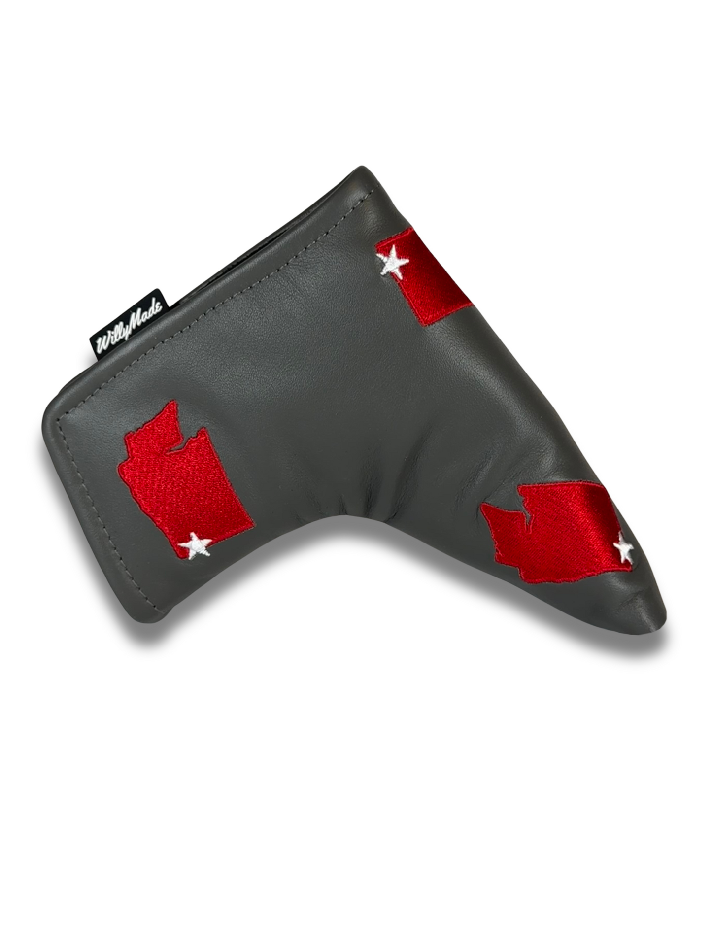Nappa Grey and Red Headcover