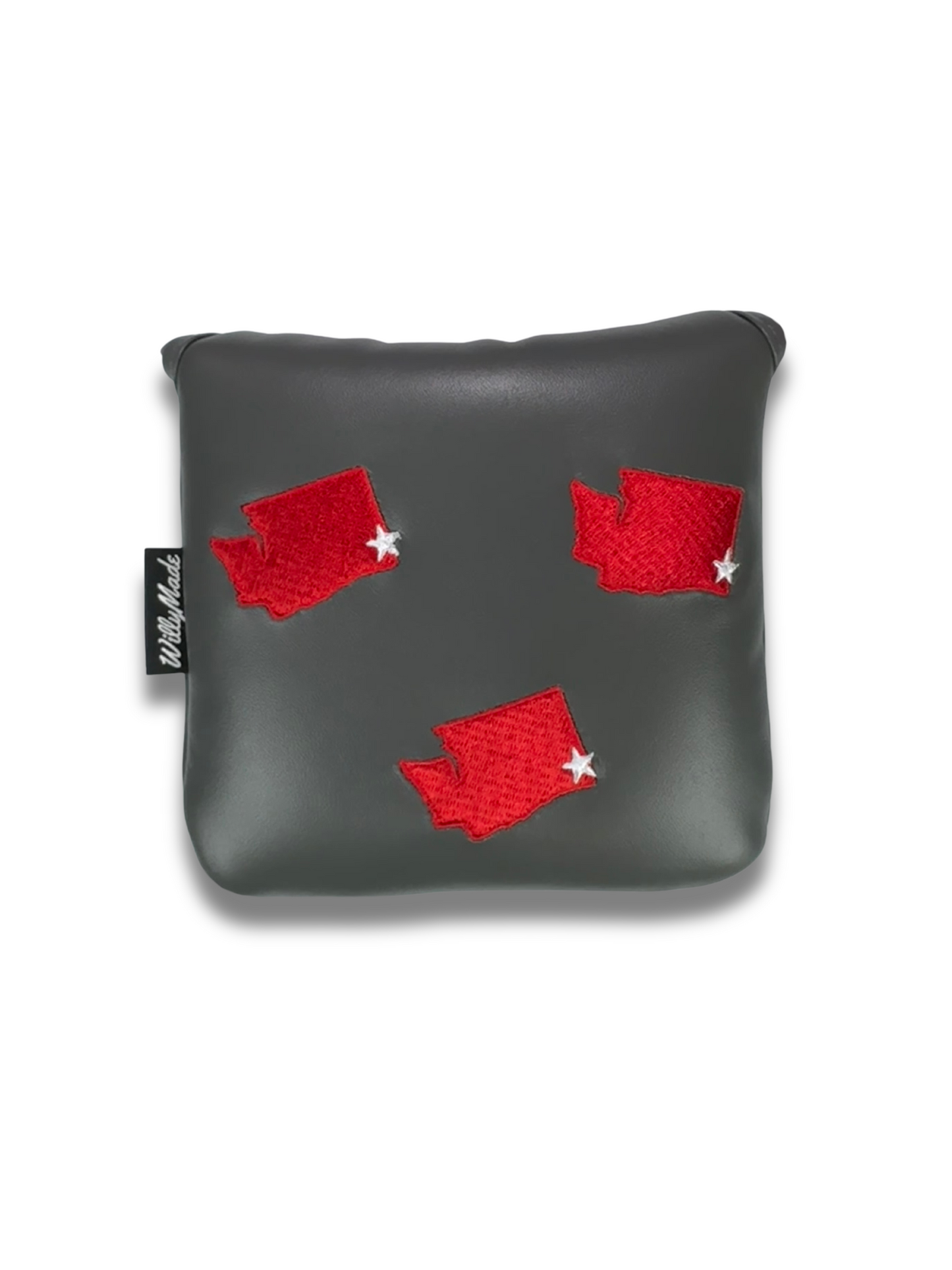 Nappa Grey and Red Headcover