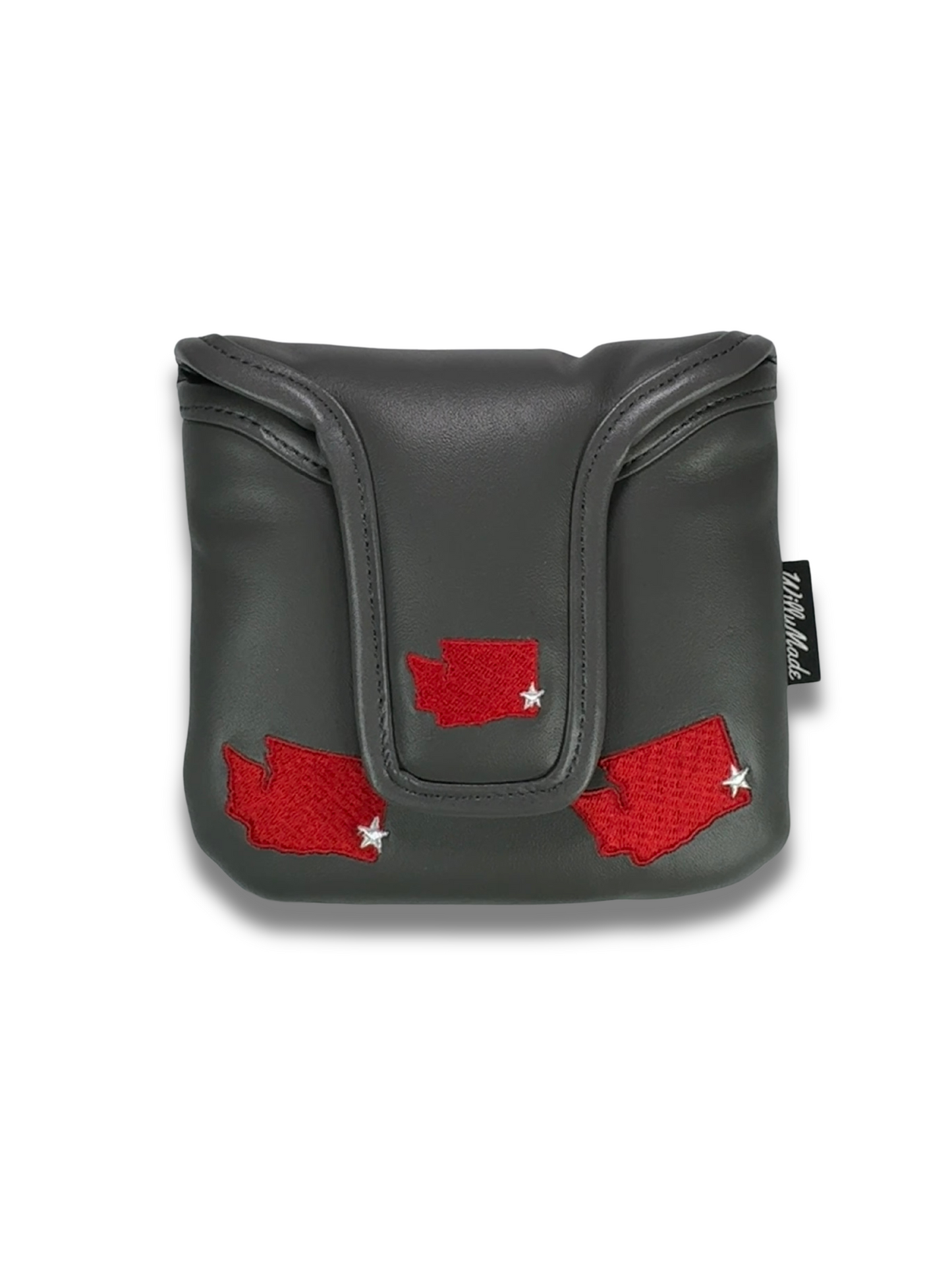 Nappa Grey and Red Headcover