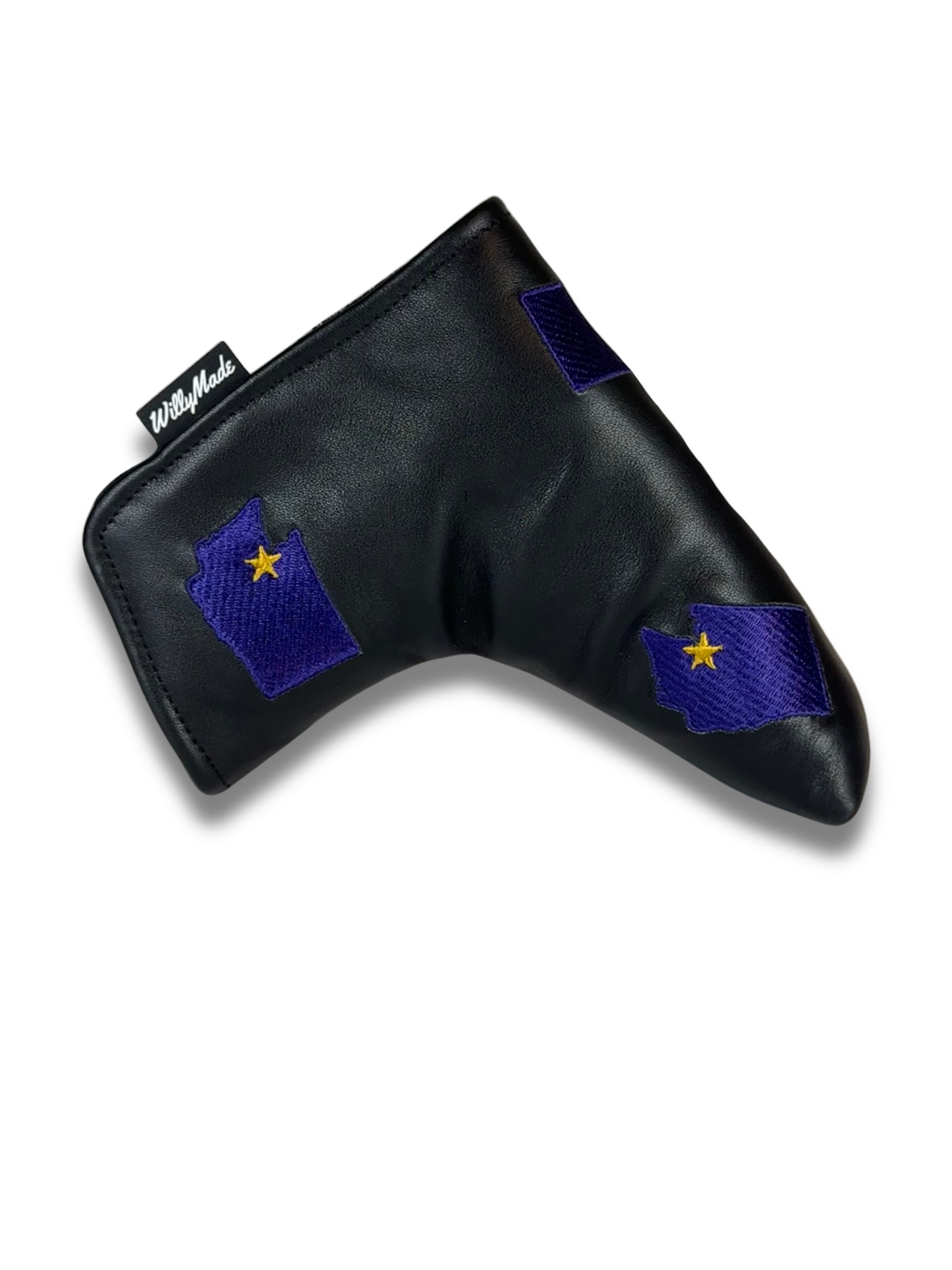 Nappa Black and Purple Headcover