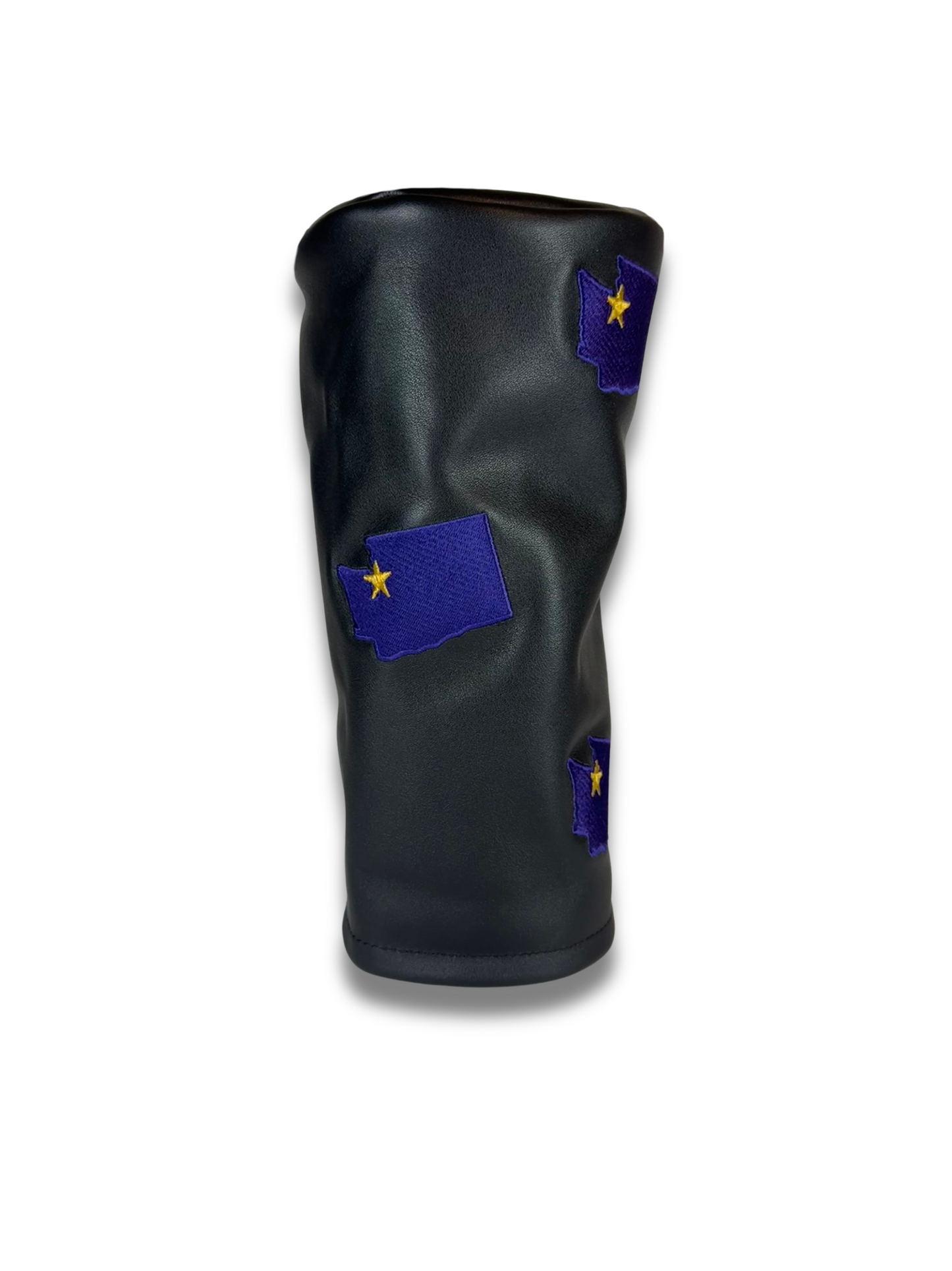 Nappa Black and Purple Headcover